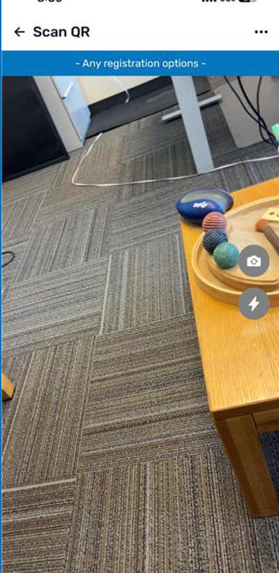 QR Scanner open on phone