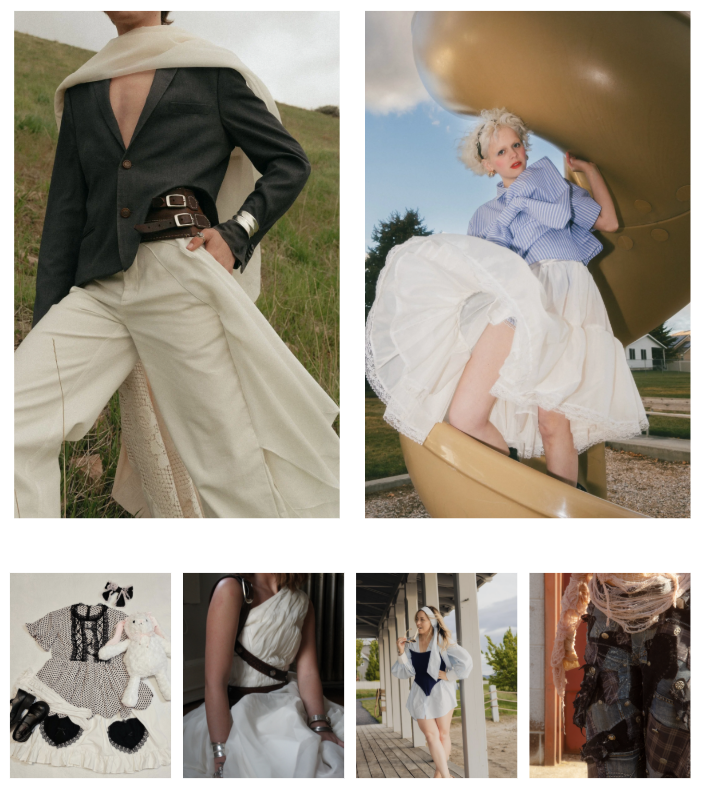 various photos of outfits designed by SLCC student