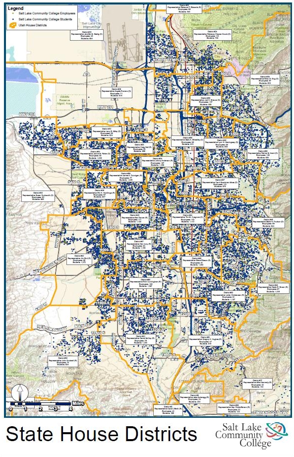 SLCC Population by House District Map