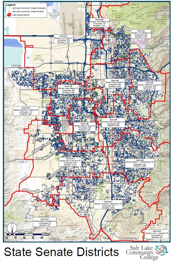 SLCC Populations by Senate District