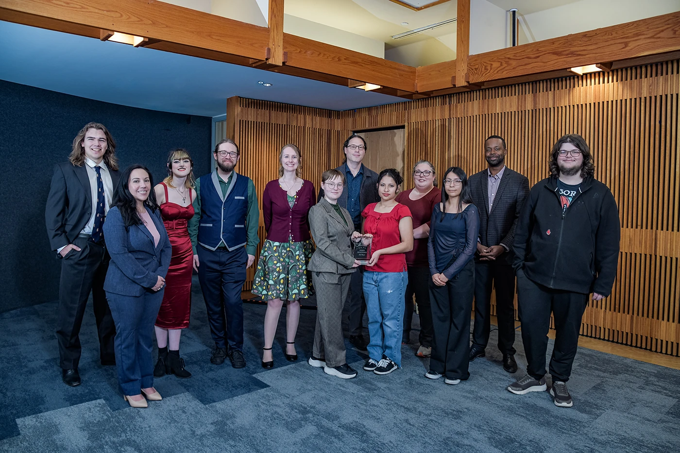 LCC Debate team along with Dean of Humanities and Club Advisor Dr. Anne Canavan 
