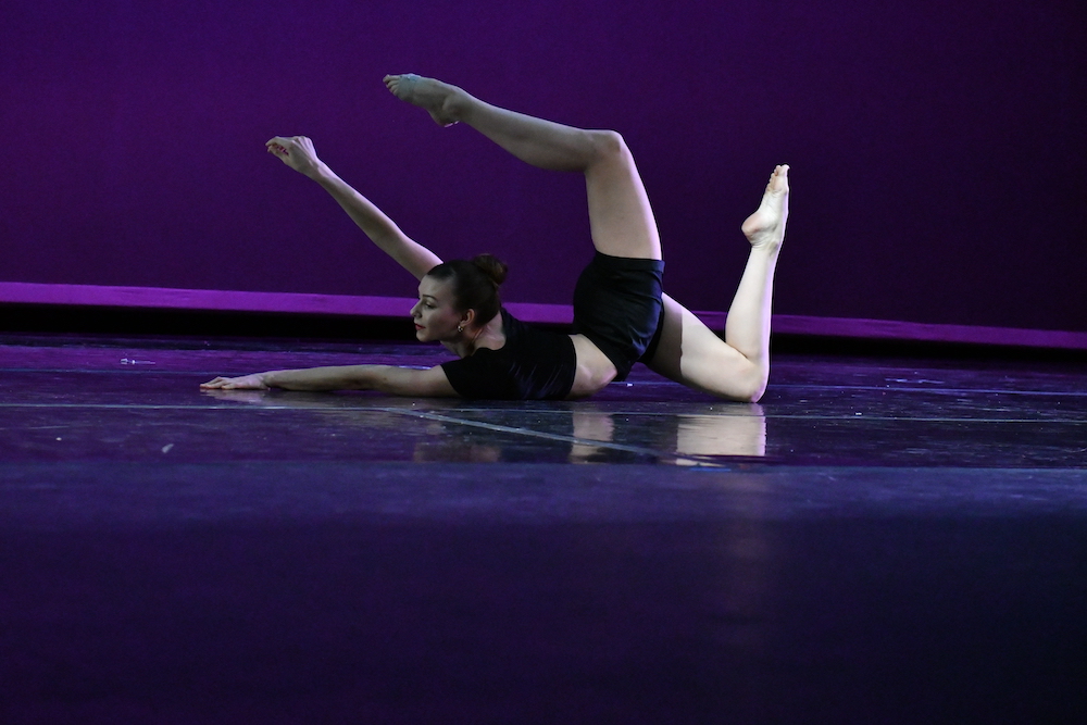 Solo dancer performing in concert