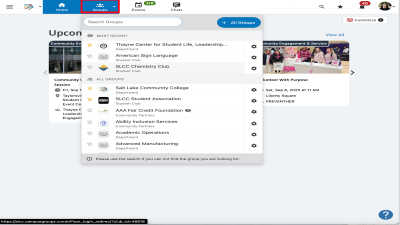 Search for your group on the home page