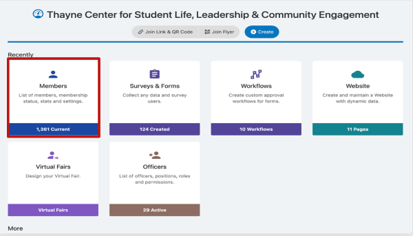Select the Members tab